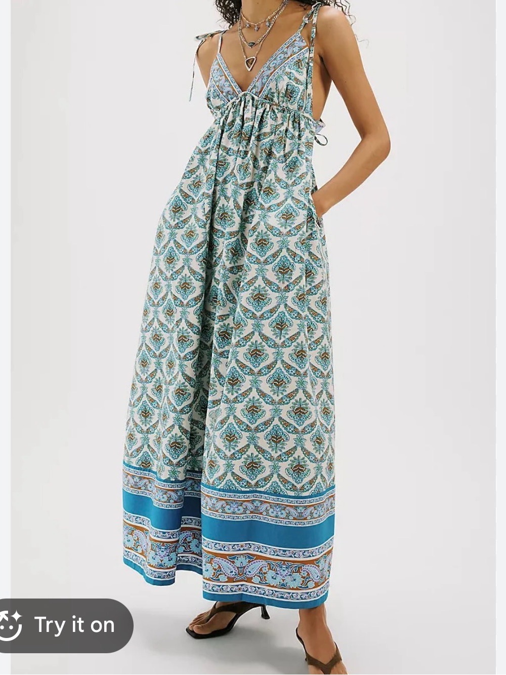 Free People Sorrento Stroll Printed Maxi Dress